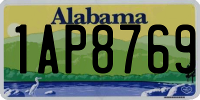 AL license plate 1AP8769