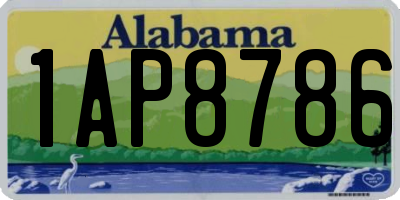 AL license plate 1AP8786