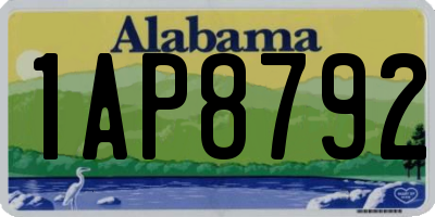 AL license plate 1AP8792