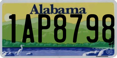 AL license plate 1AP8798