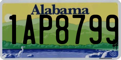 AL license plate 1AP8799
