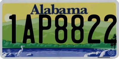 AL license plate 1AP8822