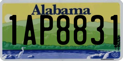 AL license plate 1AP8831