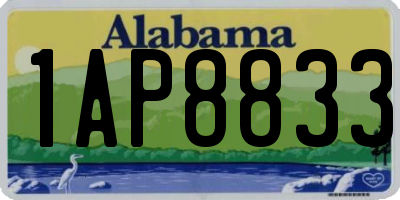 AL license plate 1AP8833