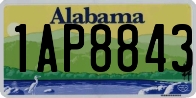 AL license plate 1AP8843