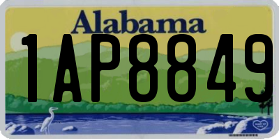AL license plate 1AP8849