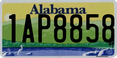 AL license plate 1AP8858