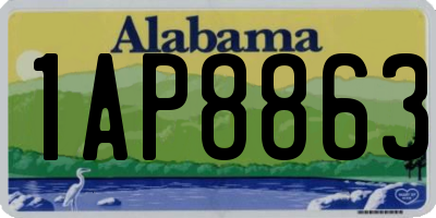 AL license plate 1AP8863
