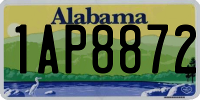 AL license plate 1AP8872