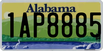 AL license plate 1AP8885