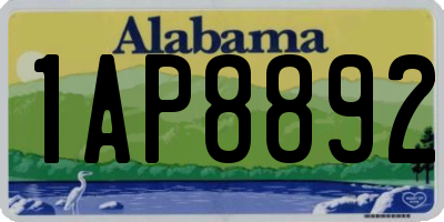 AL license plate 1AP8892