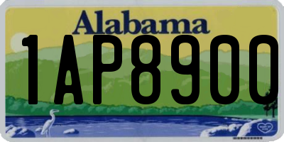 AL license plate 1AP8900