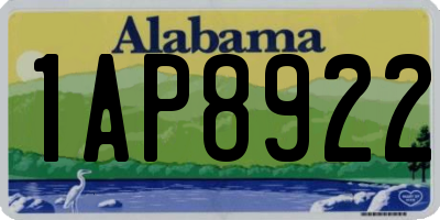 AL license plate 1AP8922