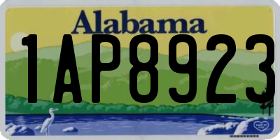 AL license plate 1AP8923