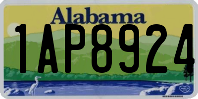 AL license plate 1AP8924