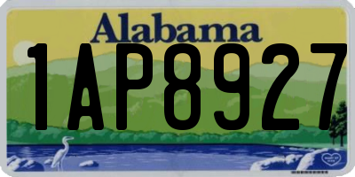 AL license plate 1AP8927