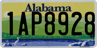 AL license plate 1AP8928