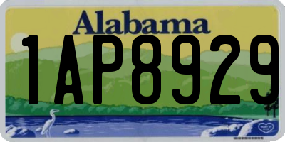 AL license plate 1AP8929