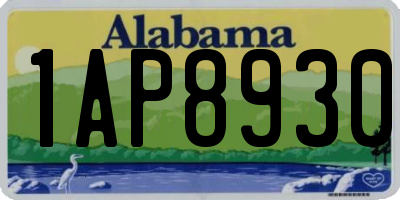 AL license plate 1AP8930