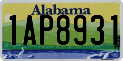 AL license plate 1AP8931