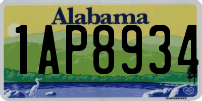 AL license plate 1AP8934