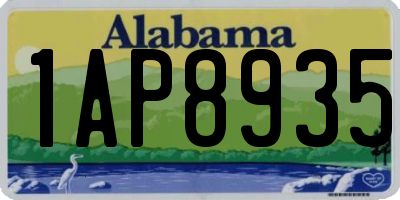 AL license plate 1AP8935