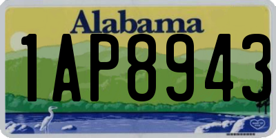 AL license plate 1AP8943