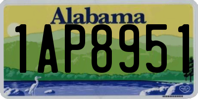 AL license plate 1AP8951