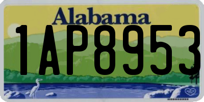 AL license plate 1AP8953