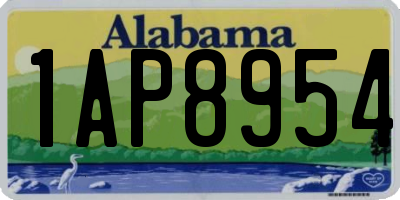 AL license plate 1AP8954
