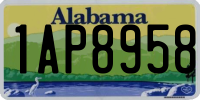 AL license plate 1AP8958