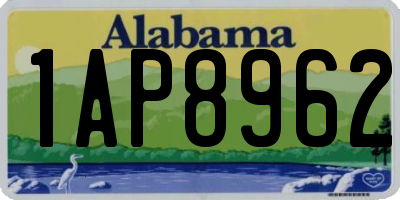 AL license plate 1AP8962
