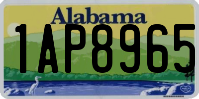 AL license plate 1AP8965