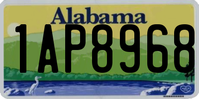 AL license plate 1AP8968