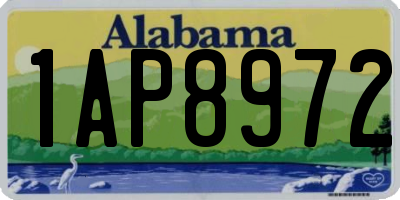 AL license plate 1AP8972