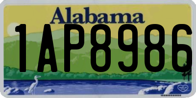 AL license plate 1AP8986
