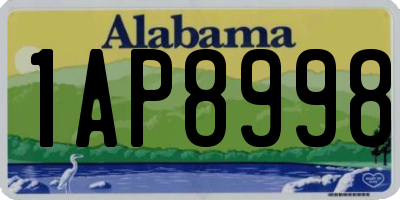 AL license plate 1AP8998