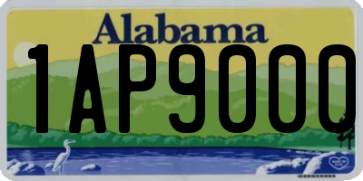 AL license plate 1AP9000