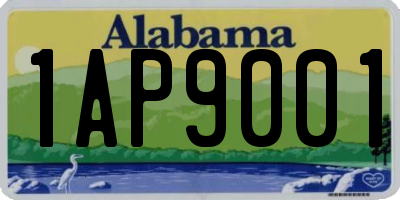 AL license plate 1AP9001