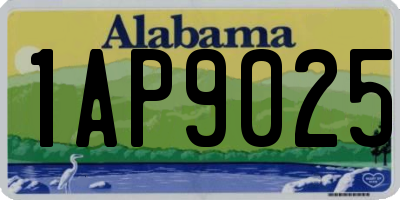AL license plate 1AP9025
