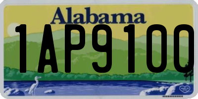 AL license plate 1AP9100