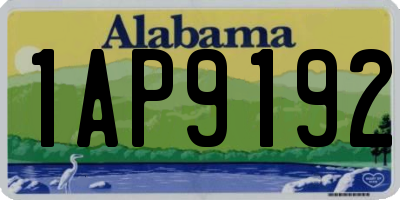 AL license plate 1AP9192