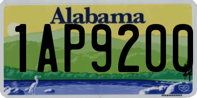 AL license plate 1AP9200