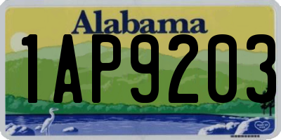 AL license plate 1AP9203