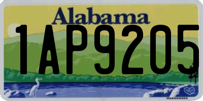 AL license plate 1AP9205