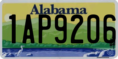 AL license plate 1AP9206