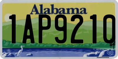 AL license plate 1AP9210