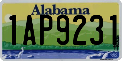 AL license plate 1AP9231