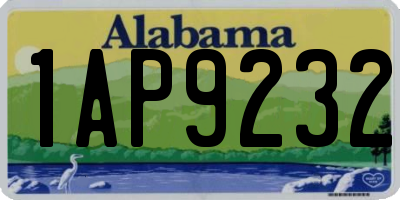 AL license plate 1AP9232