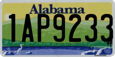 AL license plate 1AP9233